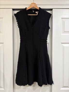 Rebecca Taylor $450‎ Black Sleeveless Tweed V-neck